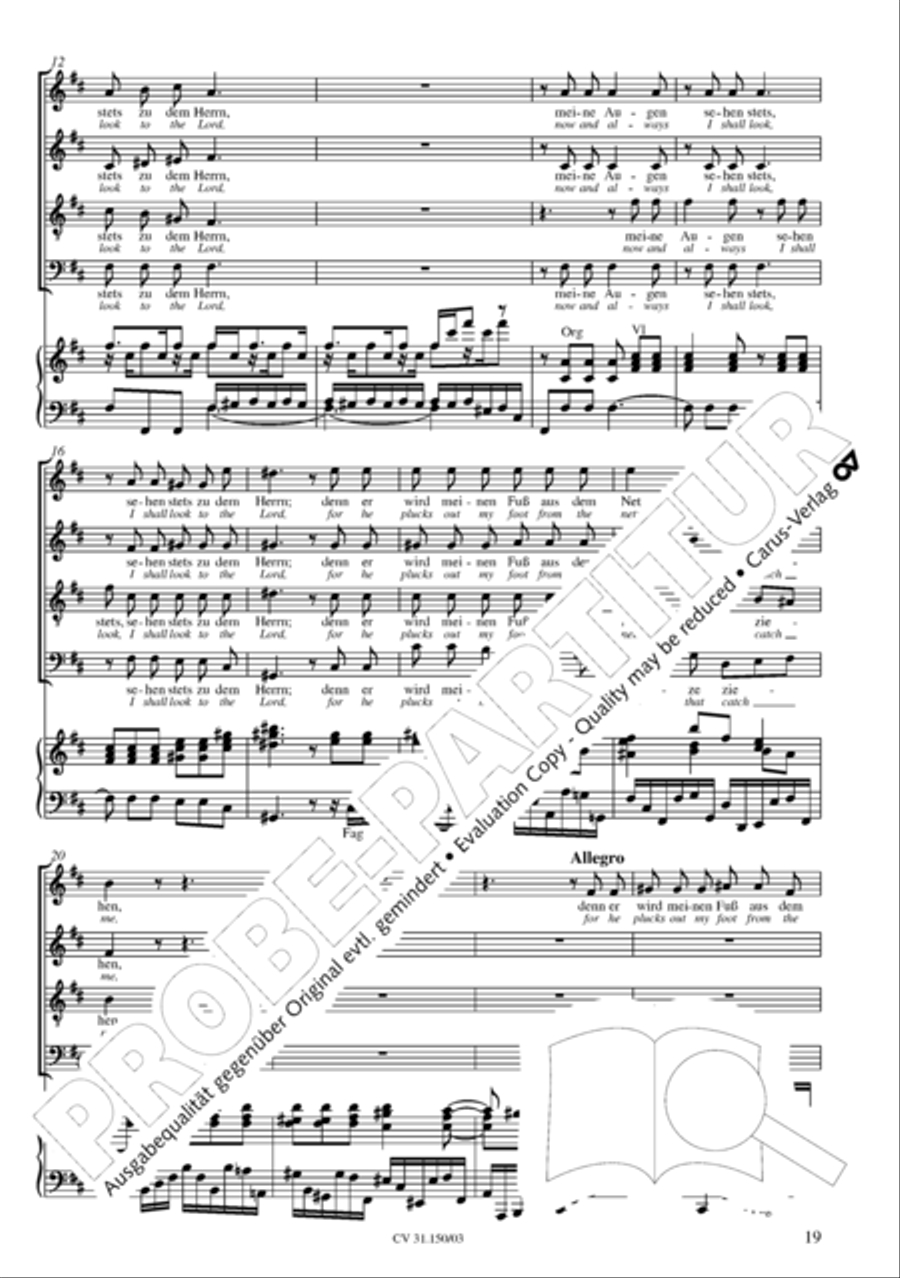 O my Lord, I long for thee (Nach dir, Herr, verlanget mich) 4-Part scores gallery preview page 20