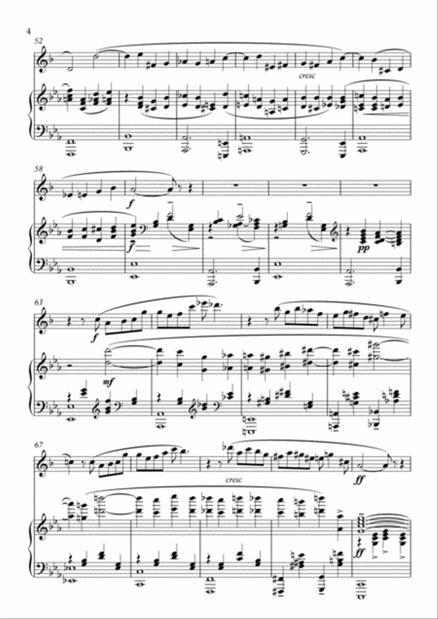 Grand Passacaglia for Clarinet and Piano Clarinet Solo scores gallery preview page 4