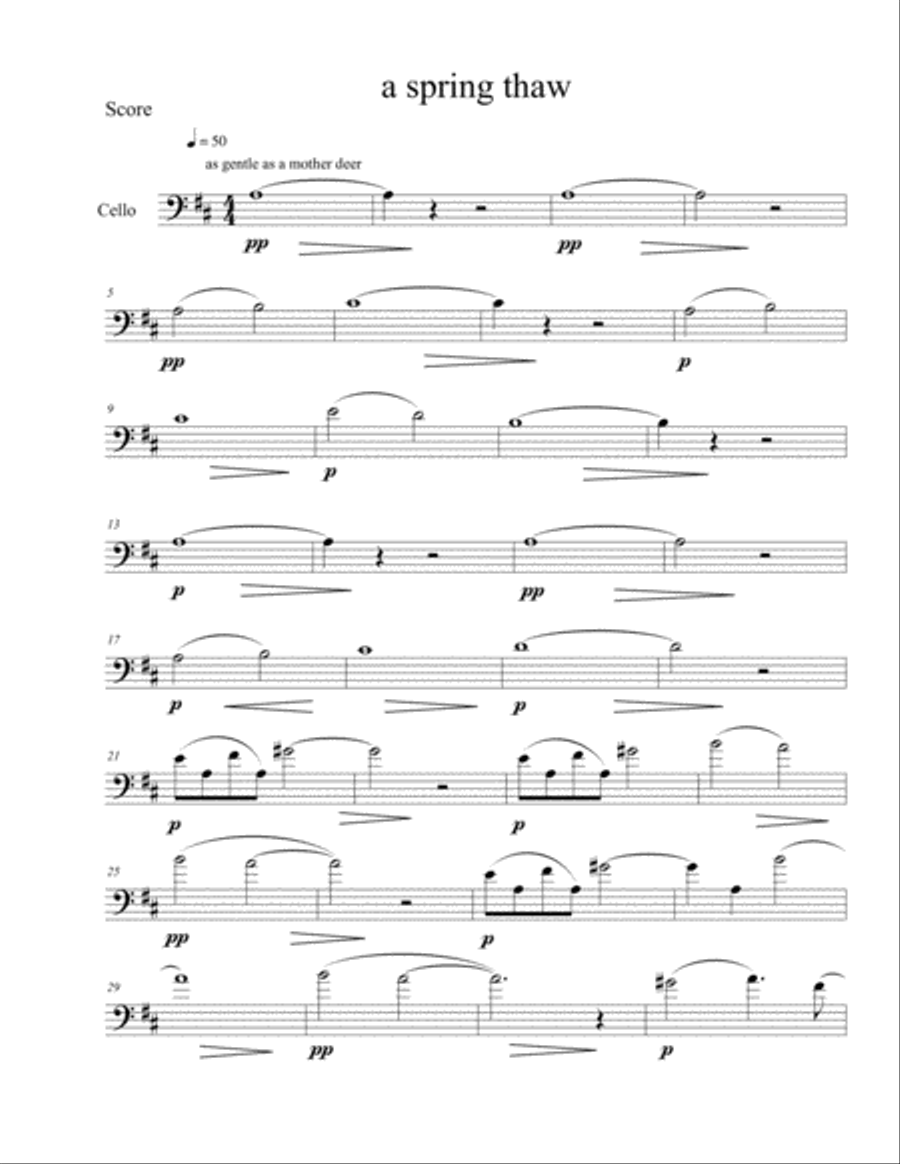 Celestial Seasons for solo cello Cello Solo scores gallery preview page 4