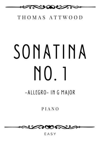 Attwood - Allegro from Sonatina No. 1 in G Major - Easy image number null