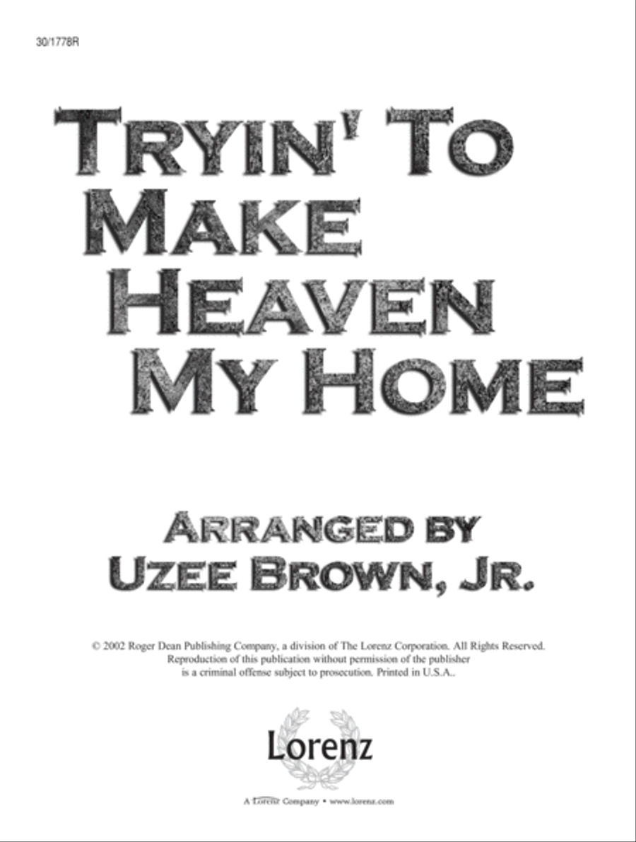 Tryin' to Make Heaven My Home Medium Voice scores gallery preview page 3