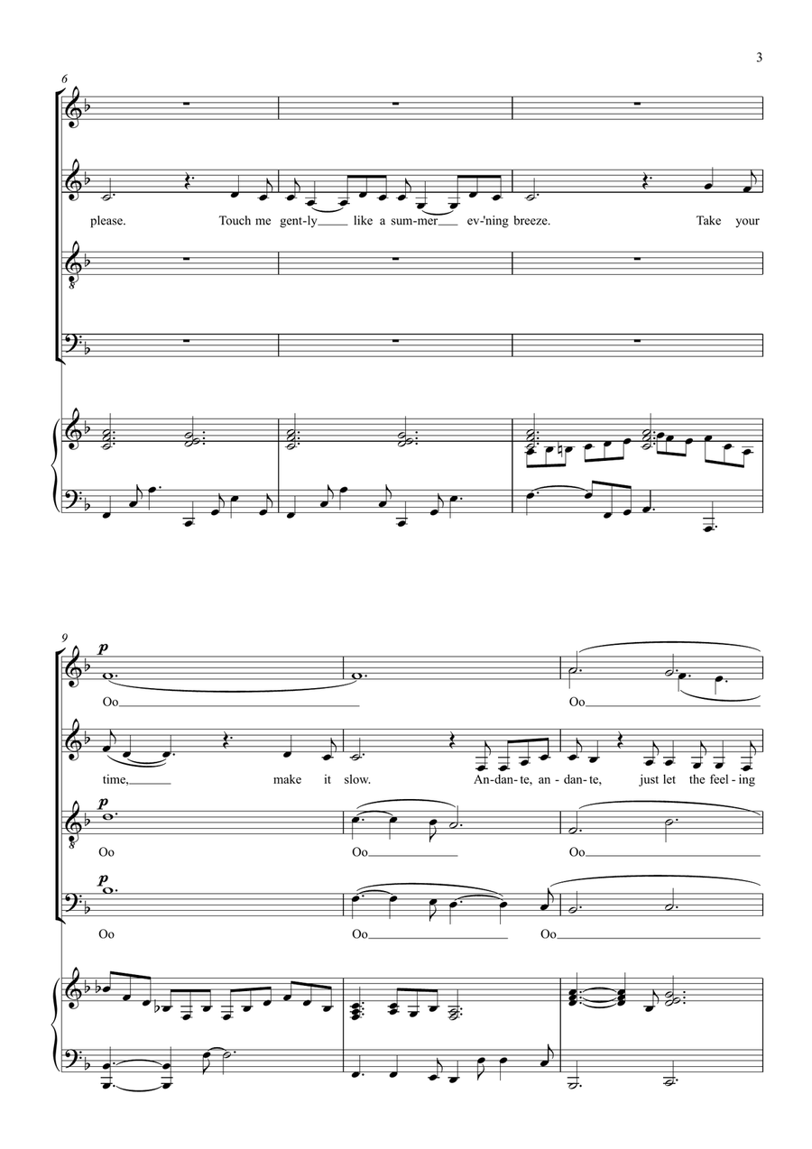 Andante, Andante Andante, Andante 4-Part scores gallery preview page 3