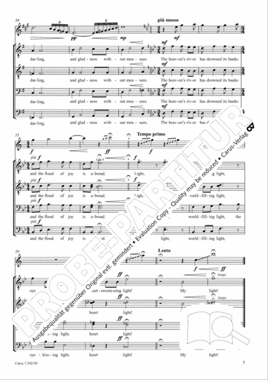 Light, my light TTBB scores gallery preview page 8