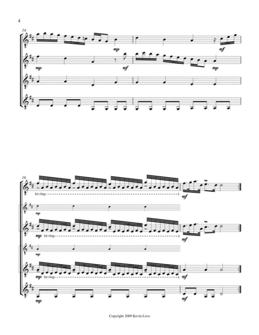 Concerto in D - ii - Largo (Guitar Quartet) - Score and Parts image number null