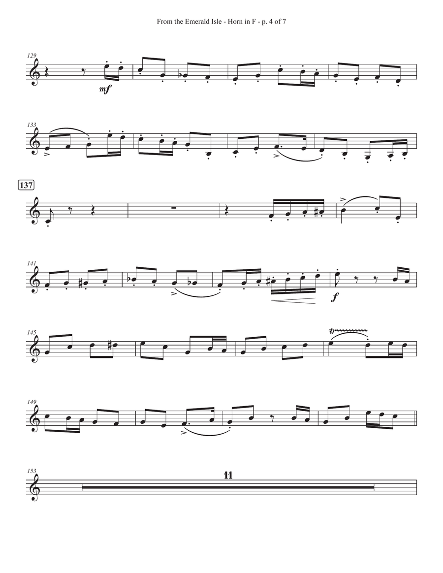 From The Emerald Isle - F Horn Brass Quintet scores gallery preview page 4