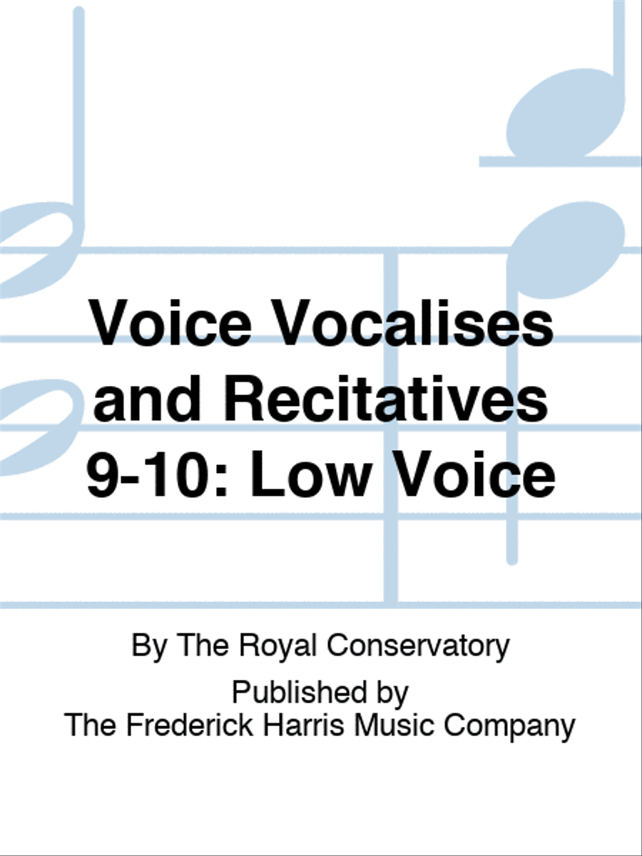 Voice Vocalises and Recitatives 9–10: Low Voice Low Voice scores gallery preview page 1