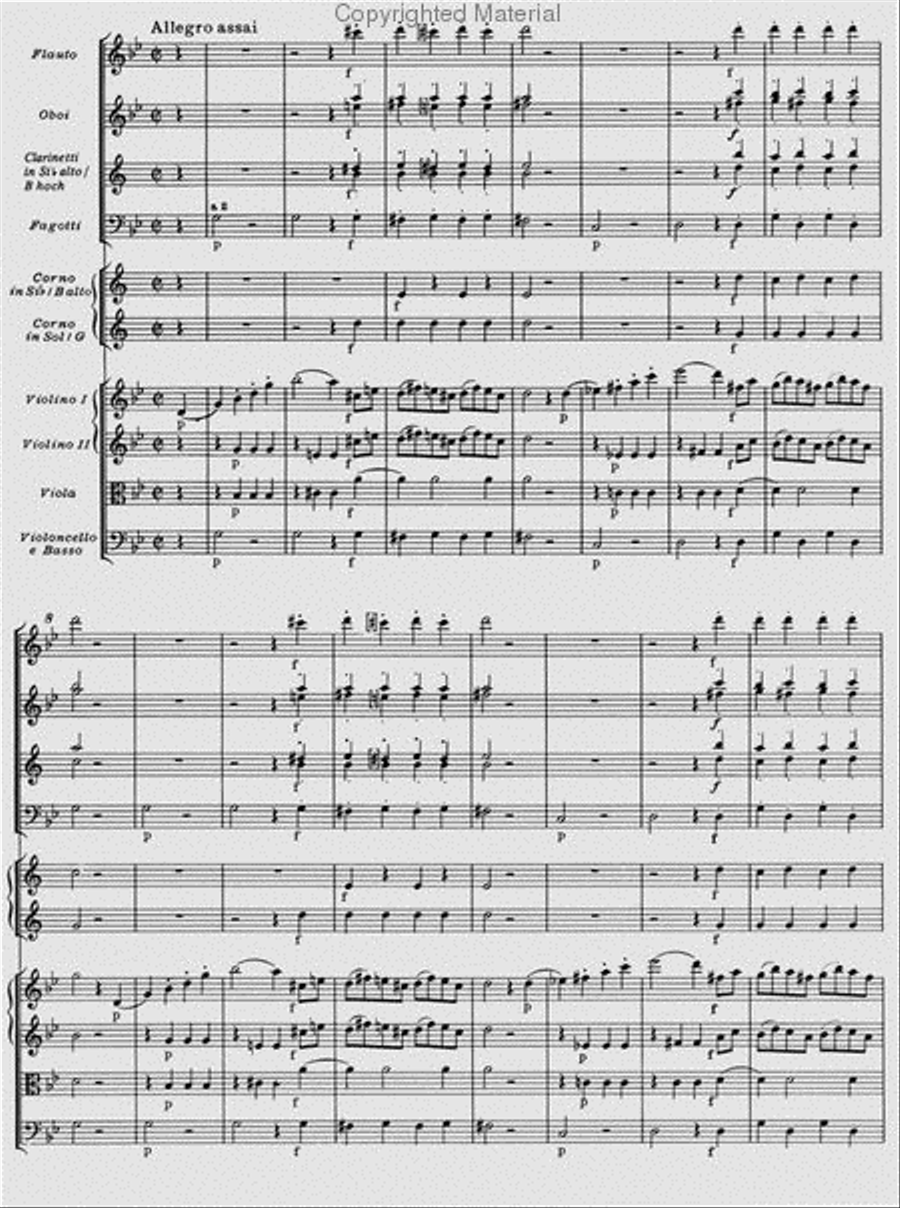 Symphony, No. 40 g minor, KV 550 Violin scores gallery preview page 2