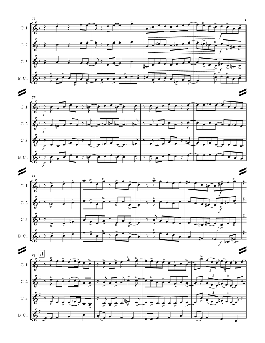 Fly Me To The Moon (in Other Words) Woodwind Ensemble scores gallery preview page 6