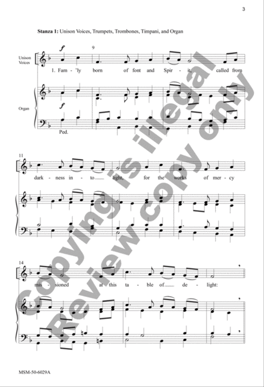 Family Born of Font and Spirit (Choral Score)