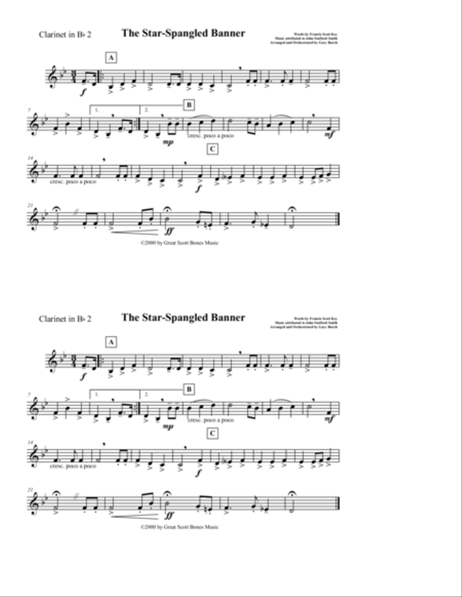 The Star Spangled Banner Marching Band scores gallery preview page 6