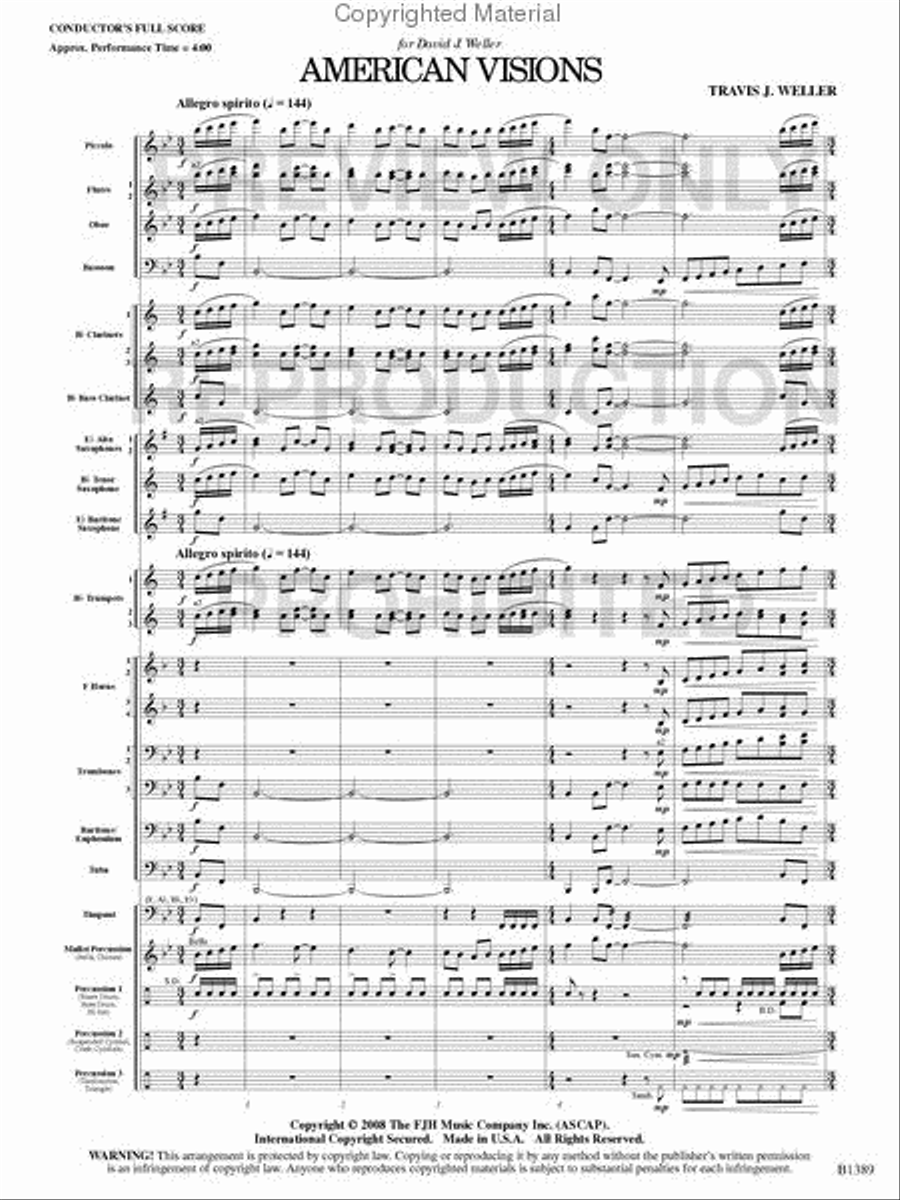 American Visions Concert Band scores gallery preview page 2
