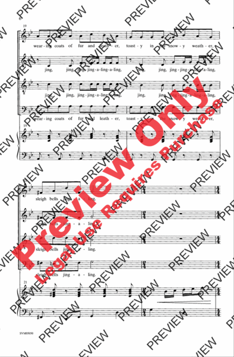 Sleigh Bells 4-Part scores gallery preview page 6
