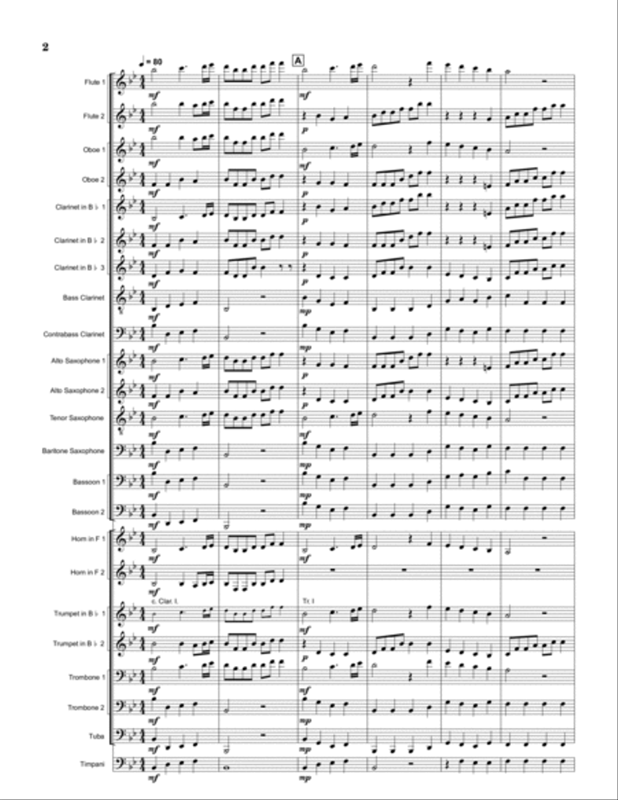 Where'er You Walk (Song of Jupiter) Concert Band scores gallery preview page 2