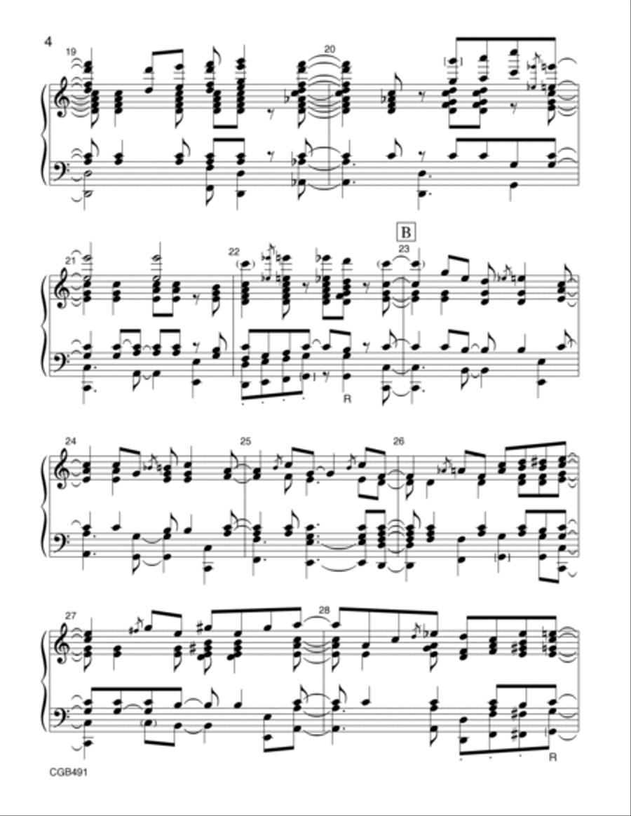 Jazz Ballad on Let Us Break Bread Together Handbell Choir scores gallery preview page 4