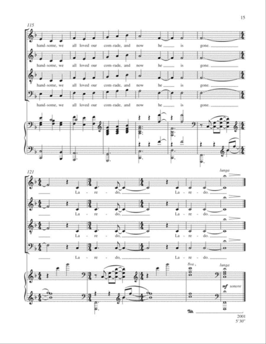 Streets of Laredo 4-Part scores gallery preview page 27