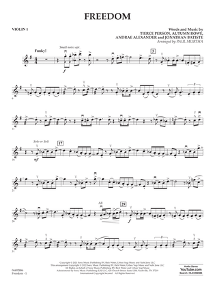Freedom (arr. Paul Murtha) - Violin 1