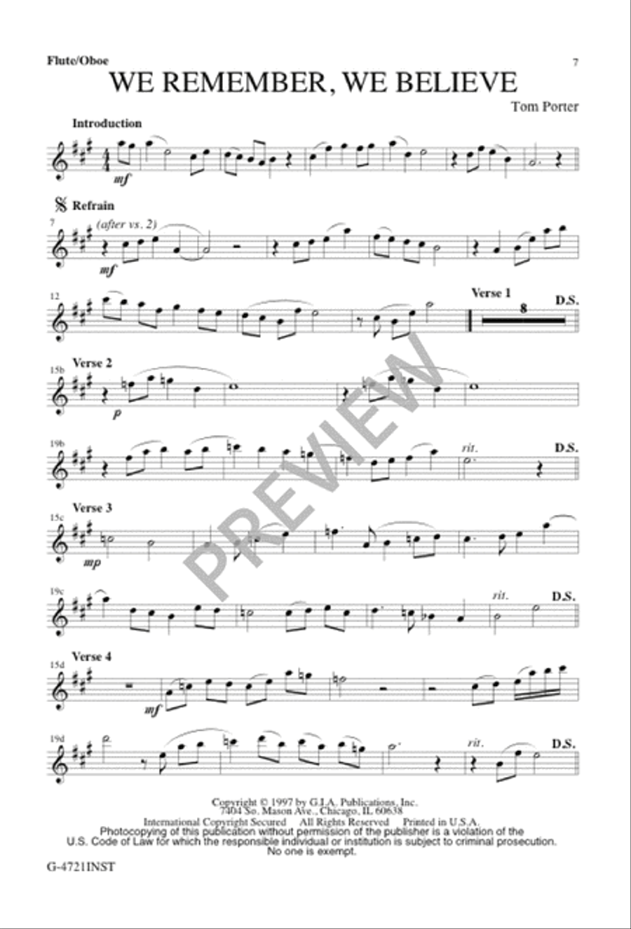 We Remember, We Believe 4-Part scores gallery preview page 7