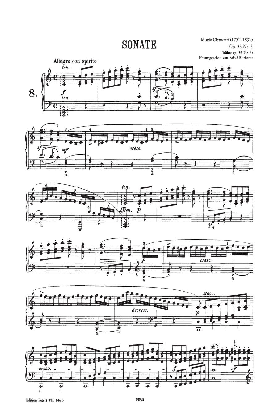 Selected Sonatas for Piano Piano scores gallery preview page 2