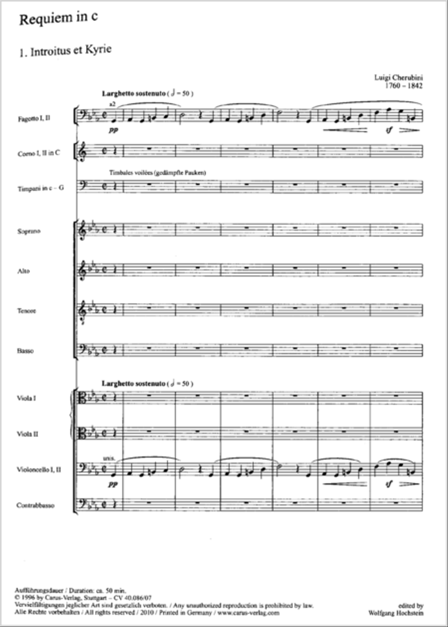 Requiem in C minor 4-Part scores gallery preview page 2