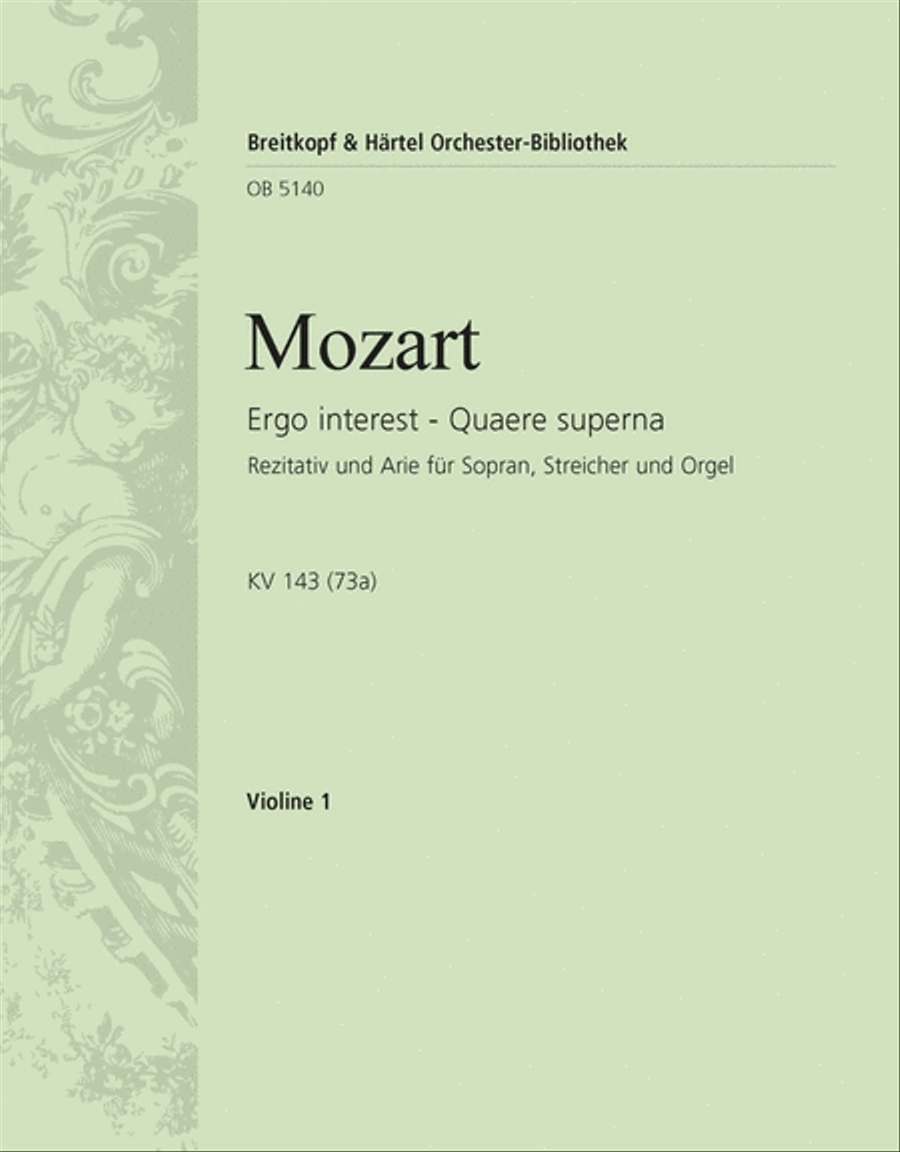“Ergo interest” KV 143 (73a) Orchestra scores gallery preview page 1