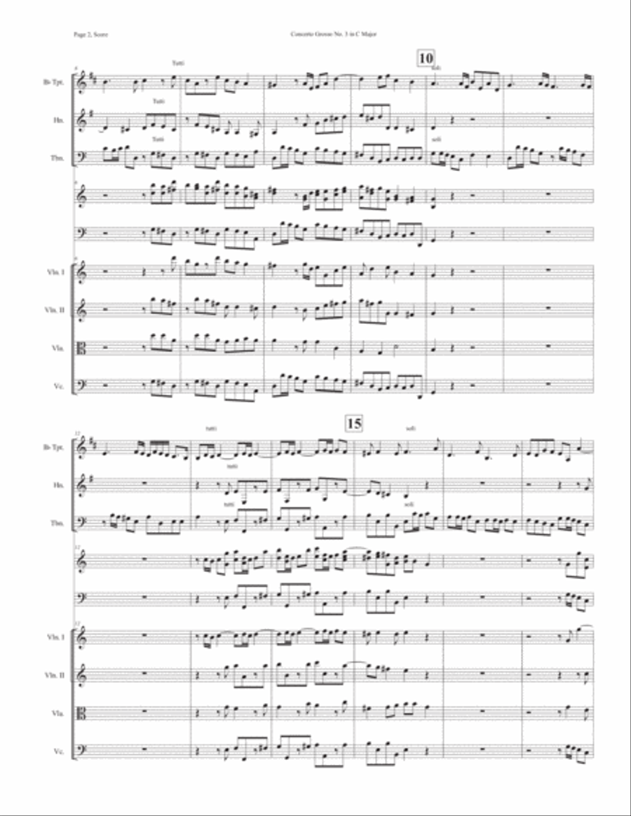 Concerto Grosso No. 3 School and Community scores gallery preview page 3