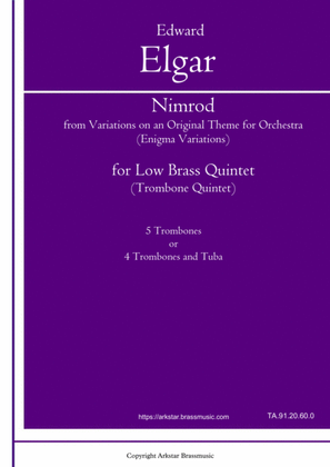 Elgar: "Nimrod" from Enigma Variation (Variations on an Original Theme for Orchestra for Low Brass (