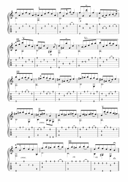 Siciliano by Bach guitar solo image number null