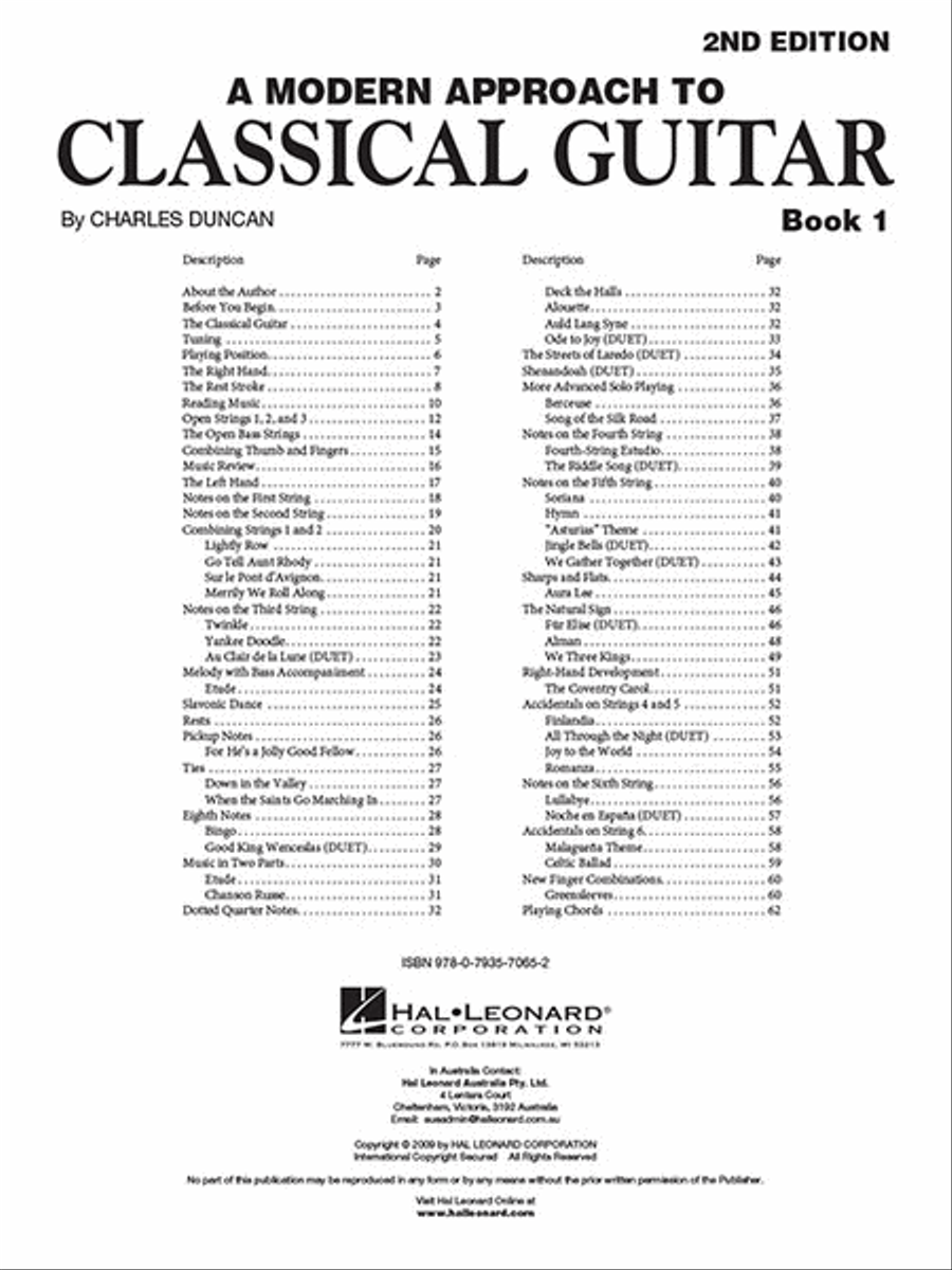 A Modern Approach to Classical Guitar – 2nd Edition Acoustic Guitar scores gallery preview page 2