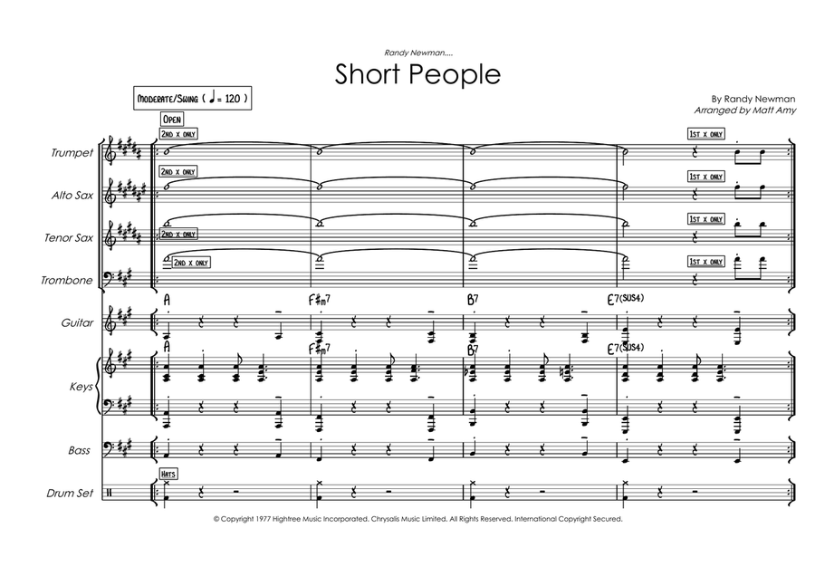Short People Jazz Ensemble scores gallery preview page 1