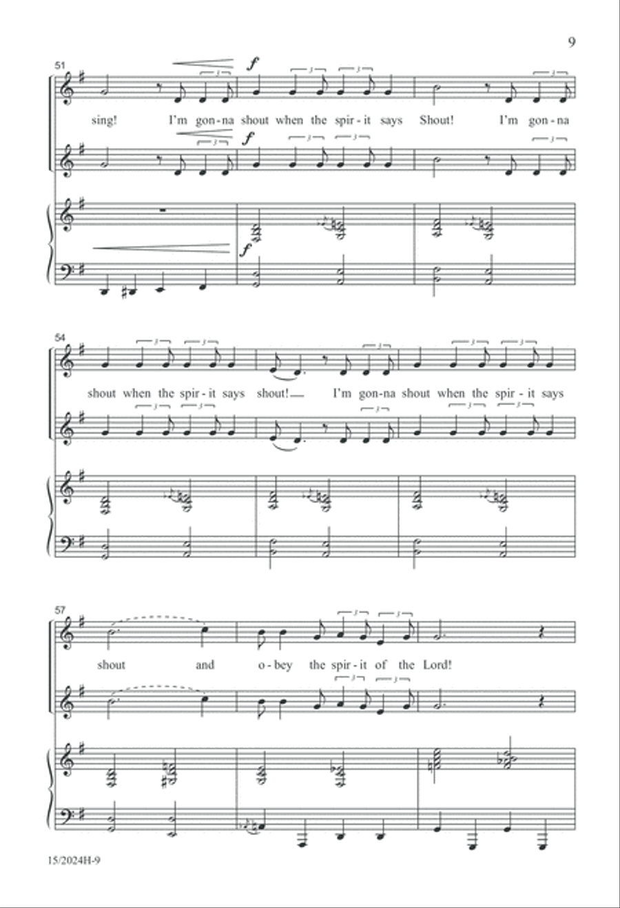 I'm Gonna Sing I'm Gonna Sing SSA scores gallery preview page 9