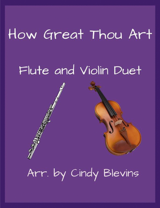 Book cover for How Great Thou Art, for Flute and Violin