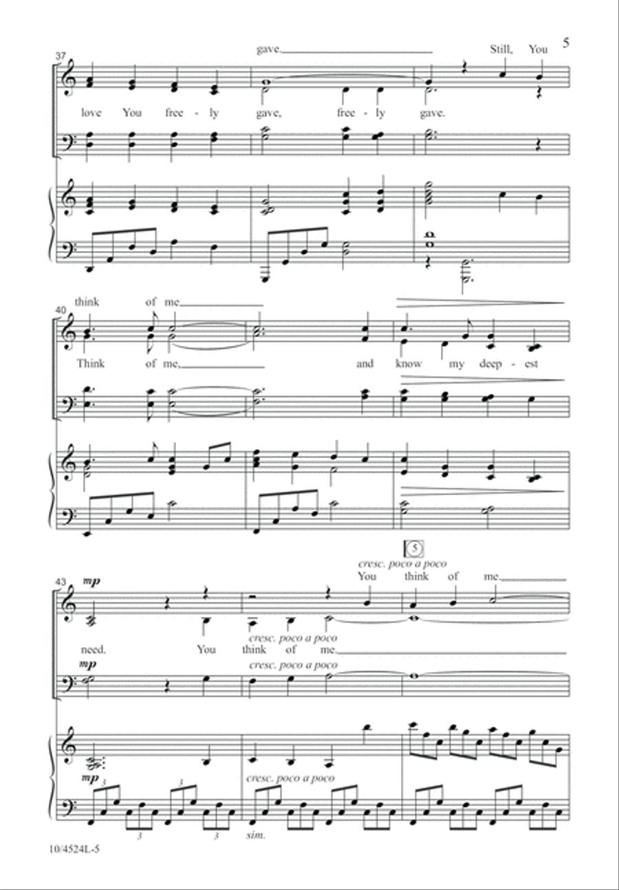 You Think of Me You Think of Me 4-Part scores gallery preview page 6