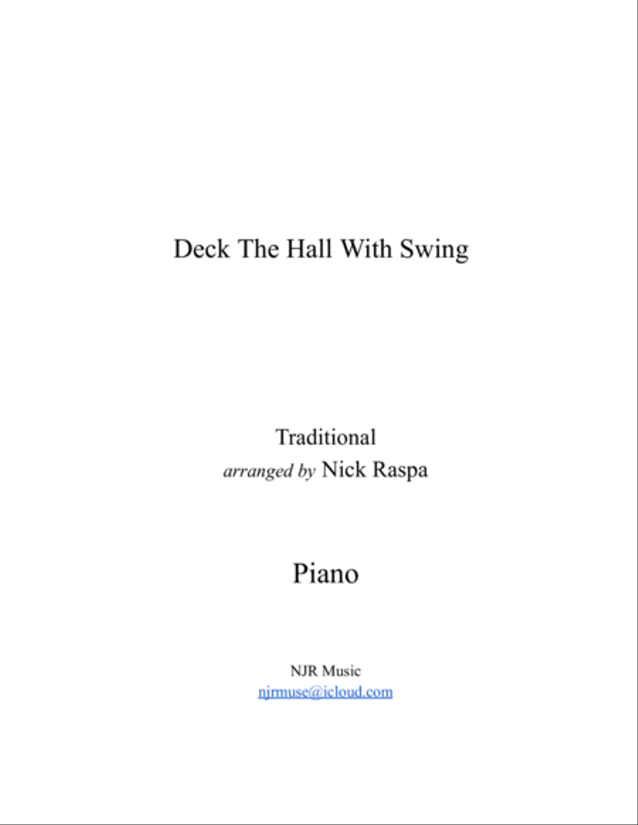 Deck The Hall With Swing (intermediate piano) Piano Solo scores gallery preview page 3