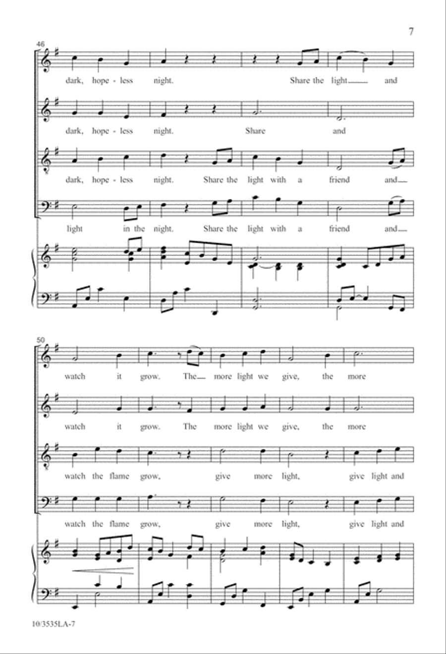 Be A Candle of Hope 4-Part scores gallery preview page 8