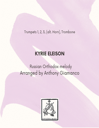 Book cover for KYRIE ELEISON (3 trumpets, alt. horn, trombone)