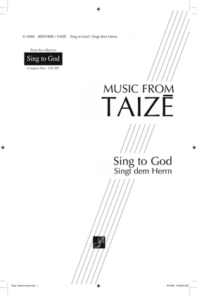 Book cover for Sing to God / Singt dem Herrn