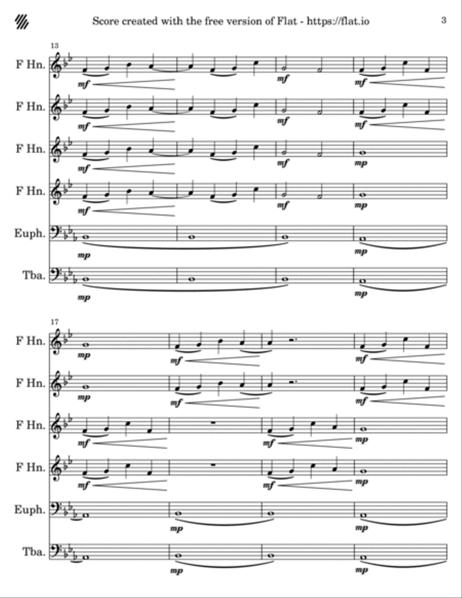 Beyond The Clouds Beyond The Clouds Brass Ensemble scores gallery preview page 3