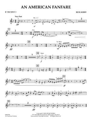 An American Fanfare - Bb Trumpet 3