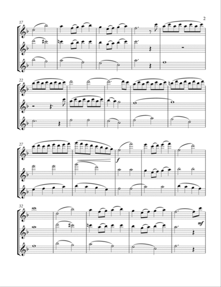 Over The Rainbow (from The Wizard Of Oz) Flute Trio scores gallery preview page 3