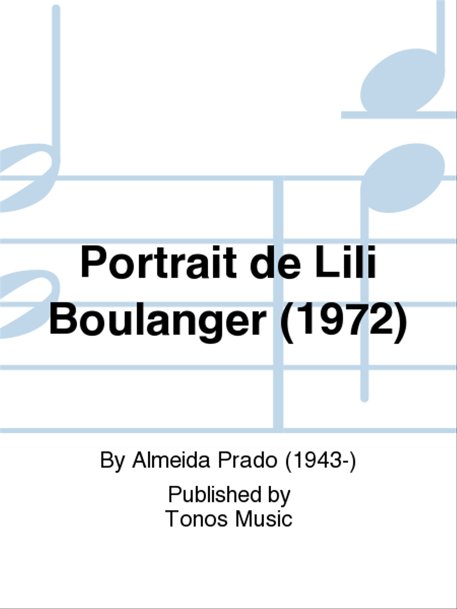 Portrait de Lili Boulanger (1972) Flute scores gallery preview page 1