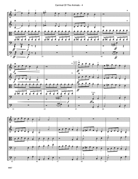 Carnival of the Animals - Full Score