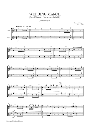 Wedding March (Bridal Chorus - Here comes the Bride) for String Duet (Violin and Viola)