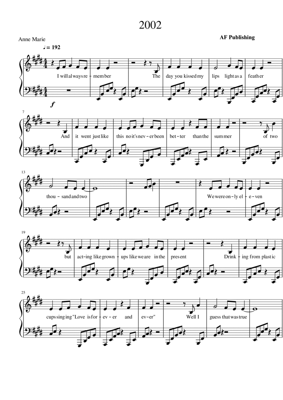 2002 A Cappella scores gallery preview page 1