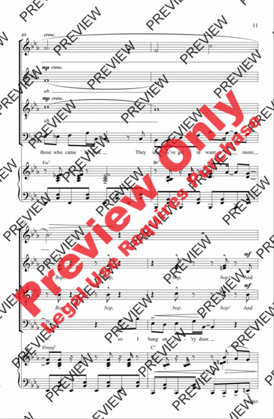 Another Day of Sun 4-Part scores gallery preview page 11