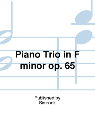 Book cover for Piano Trio in F minor op. 65