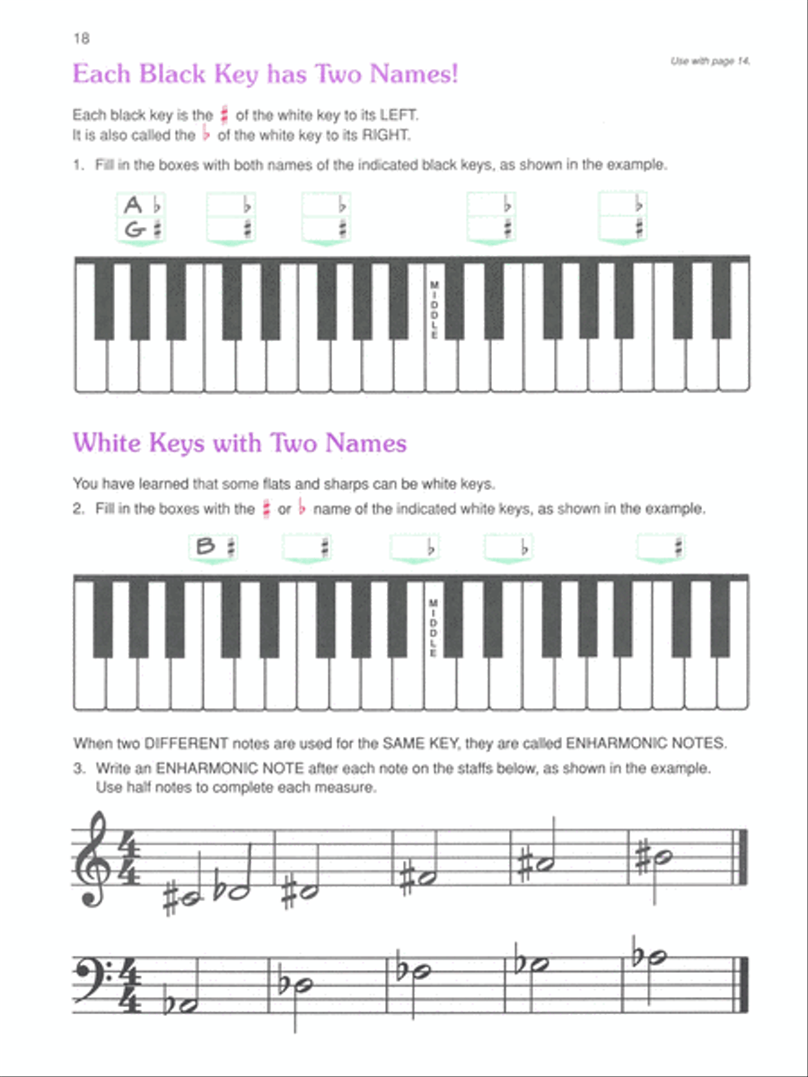 Alfred's Basic Piano Prep Course Theory, Book C Piano Method scores gallery preview page 3