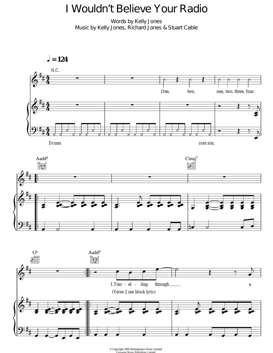 I Wouldn't Believe Your Radio Acoustic Guitar scores gallery preview page 1