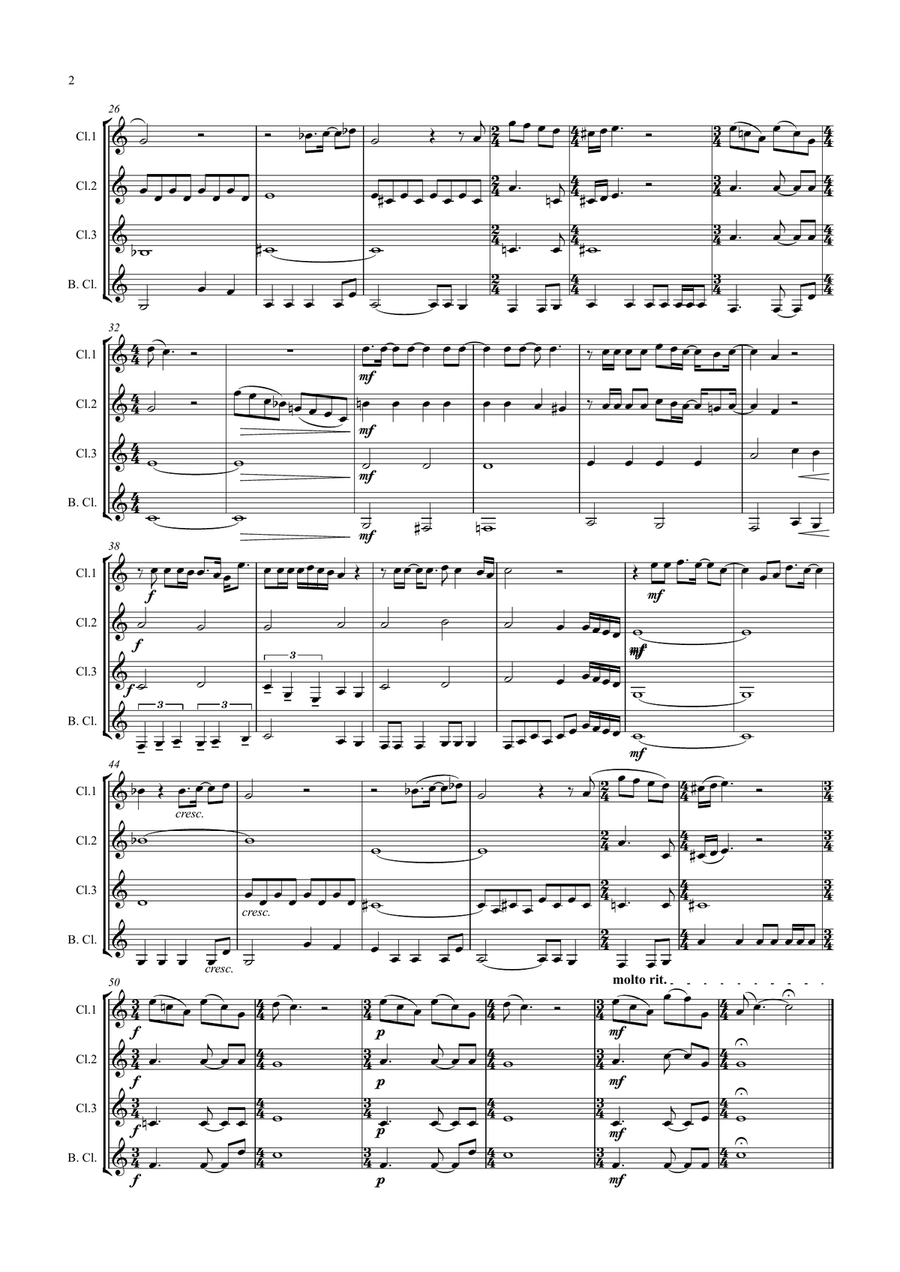 Strawberry Fields Forever Clarinet Quartet scores gallery preview page 2