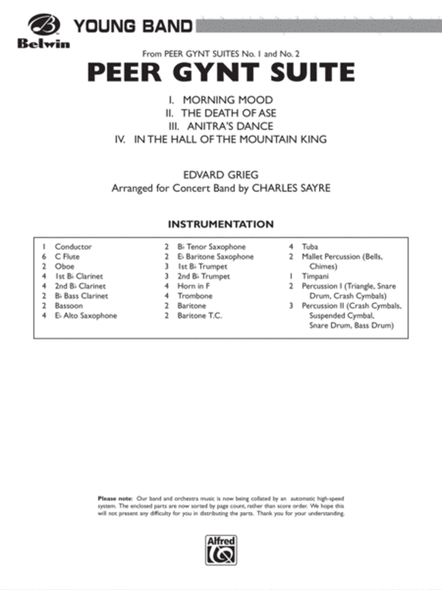 Peer Gynt Suite: Score