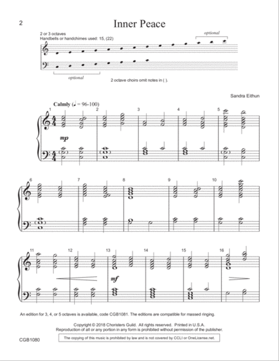 All Praise to Thee, Vol 2 Handbell Choir scores gallery preview page 2